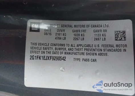 2015 Chevrolet Camaro 2Ss from USA, damaged, VIN 2G1FK1EJXF9290542